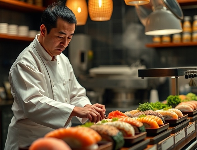 Chef preparing food